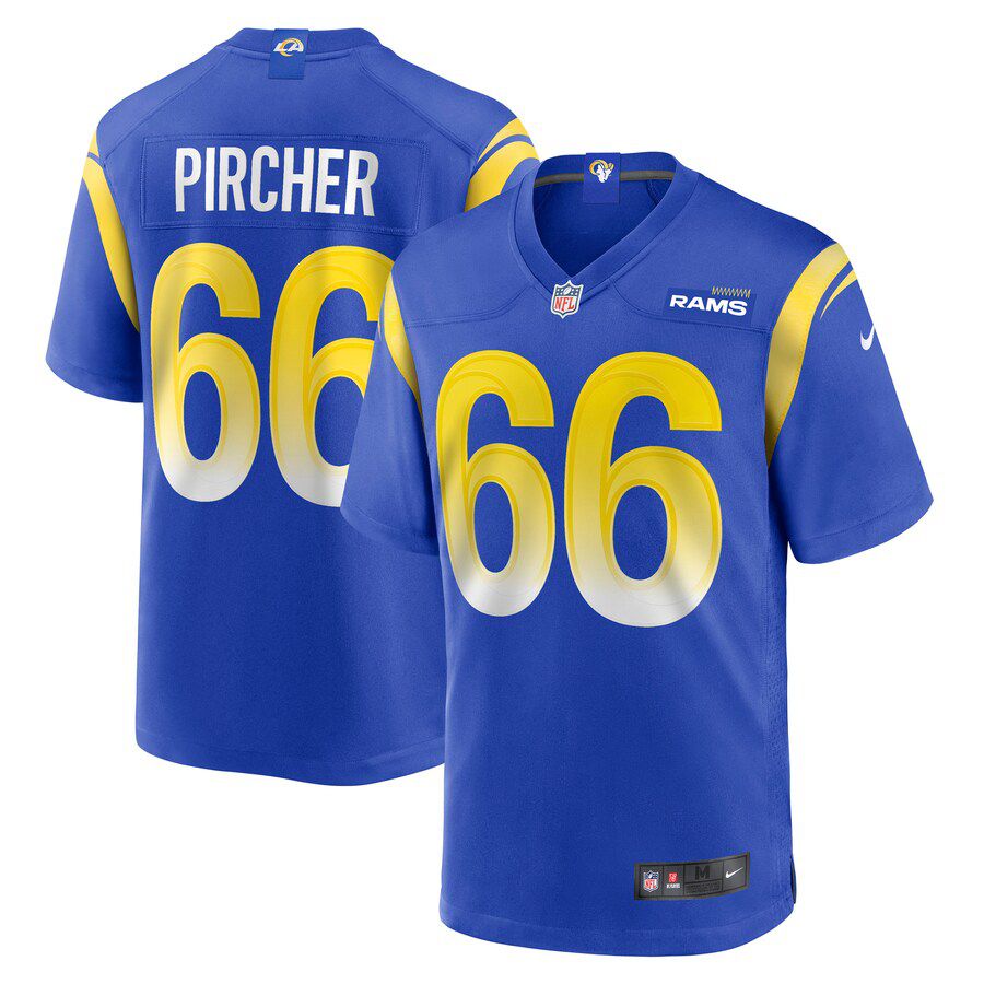Men Los Angeles Rams #66 Max Pircher Nike Royal Game NFL Jersey